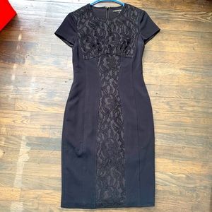 Cynthia Steffe black dress with lace detail